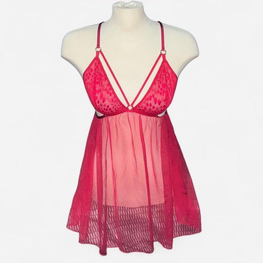 Victoria's Secret Red Sheer Chemise